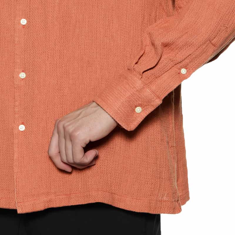 BARNEYS NEW YORK オープンカラーシャツ ORANGE