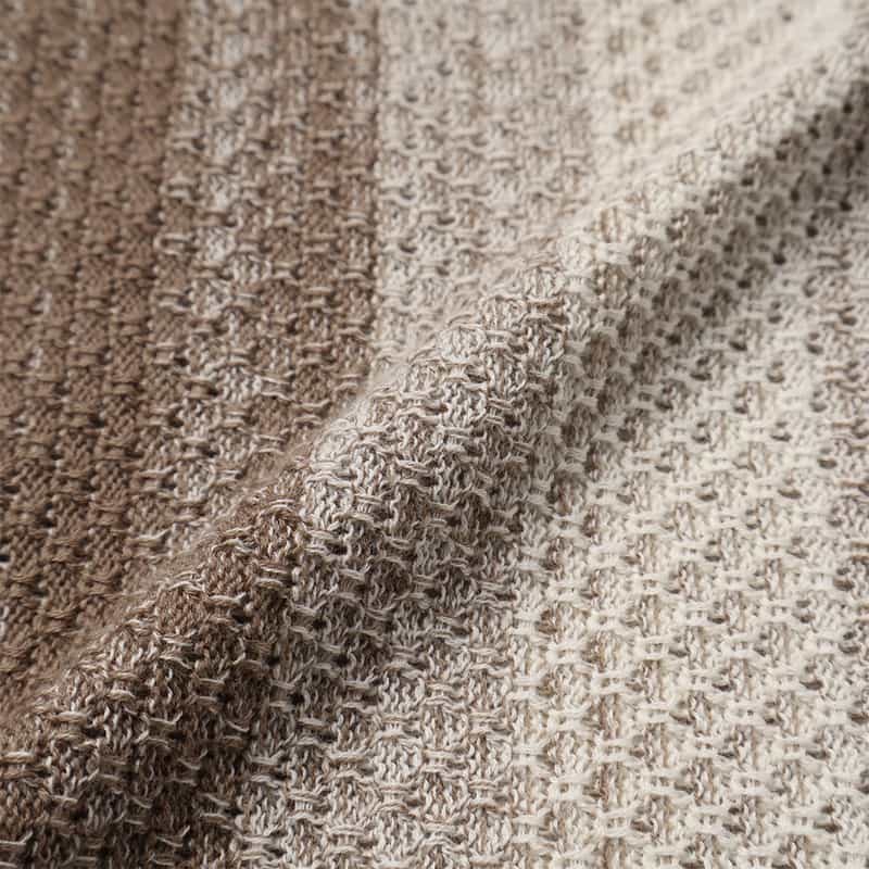 BARNEYS NEW YORK ストライプ柄ニットシャツ BEIGE