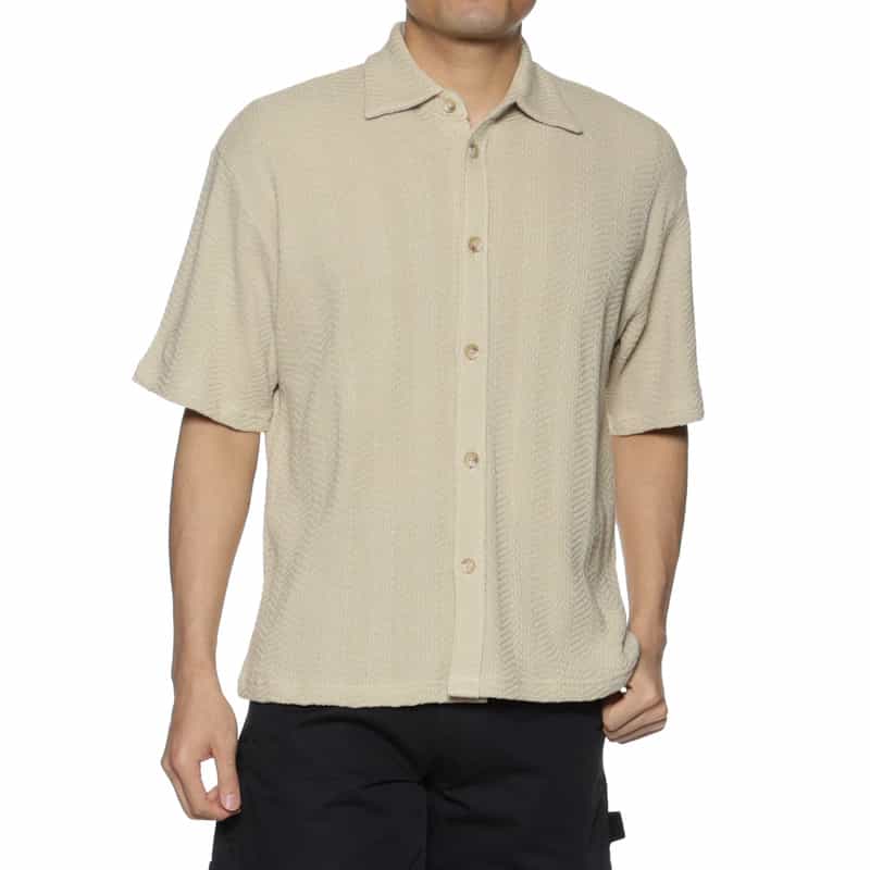 BARNEYS NEW YORK ニットシャツ BEIGE