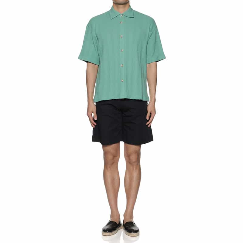 BARNEYS NEW YORK ニットシャツ KHAKI