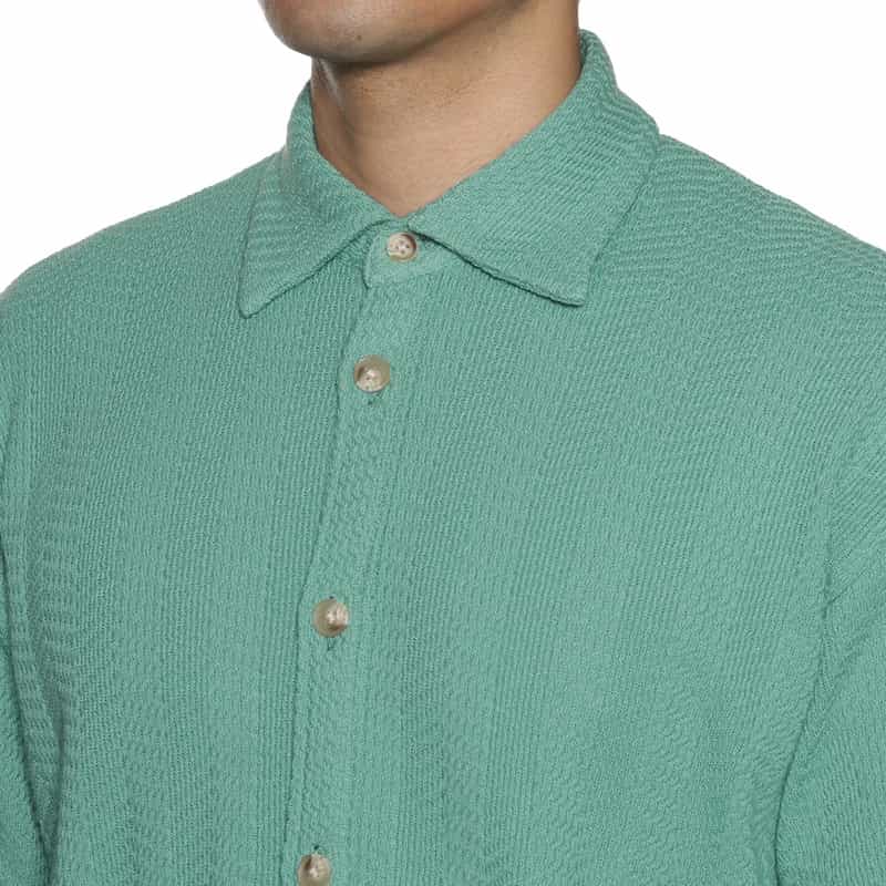 BARNEYS NEW YORK ニットシャツ KHAKI