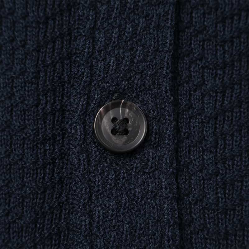 BARNEYS NEW YORK ニットシャツ NAVY