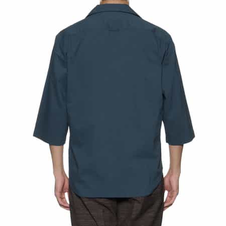 バーニーズニューヨーク　カプリシャツ　リネン100%　ネイビー　L カプリシャツ（2235810）｜BARNEYS NEW YORK(バーニーズ