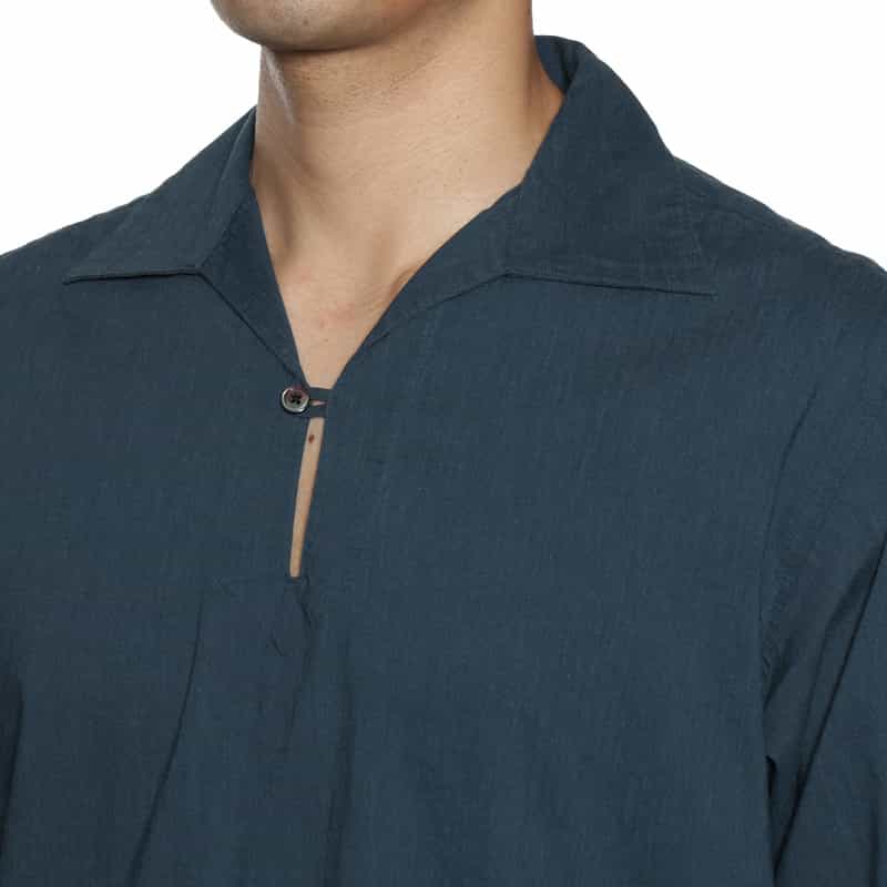 BARNEYS NEW YORK カプリシャツ BLUE