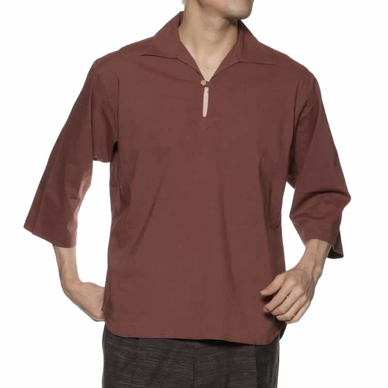 BARNEYS NEW YORK カプリシャツ BROWN