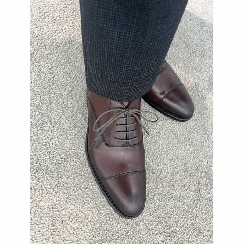 BARNEYS NEW YORK キャップトゥシューズ DARK BROWN