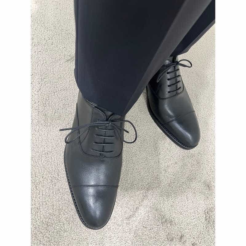 BARNEYS NEW YORK キャップトゥシューズ BLACK