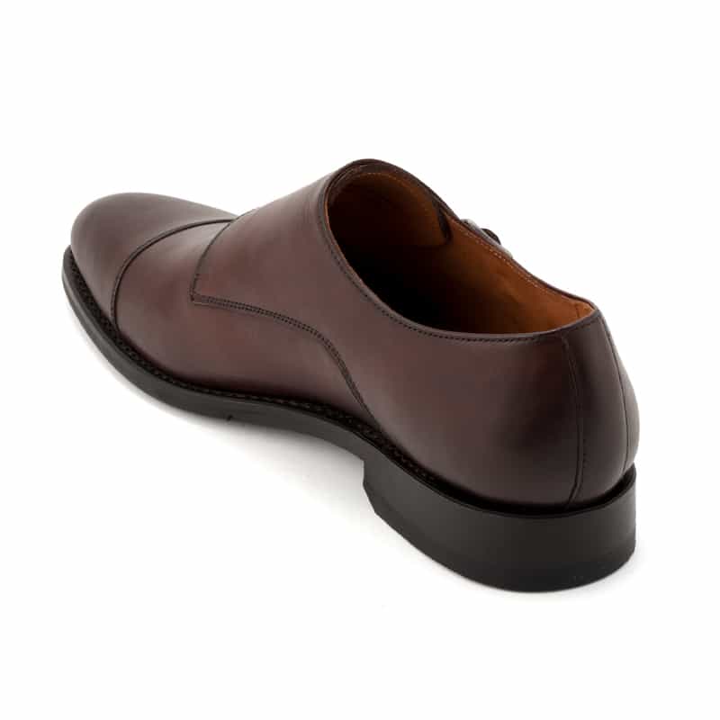 BARNEYS NEW YORK ダブルモンクストラップシューズ DARK BROWN