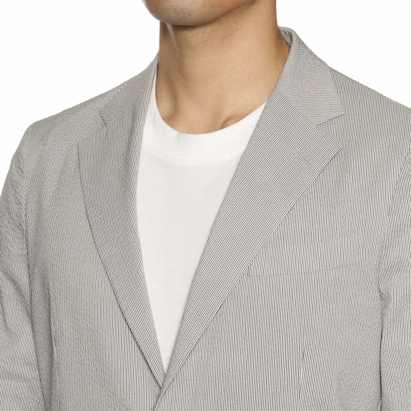 BARNEYS NEW YORK セットアップCOOLMAXサッカー素材ジャケット LT BLUE