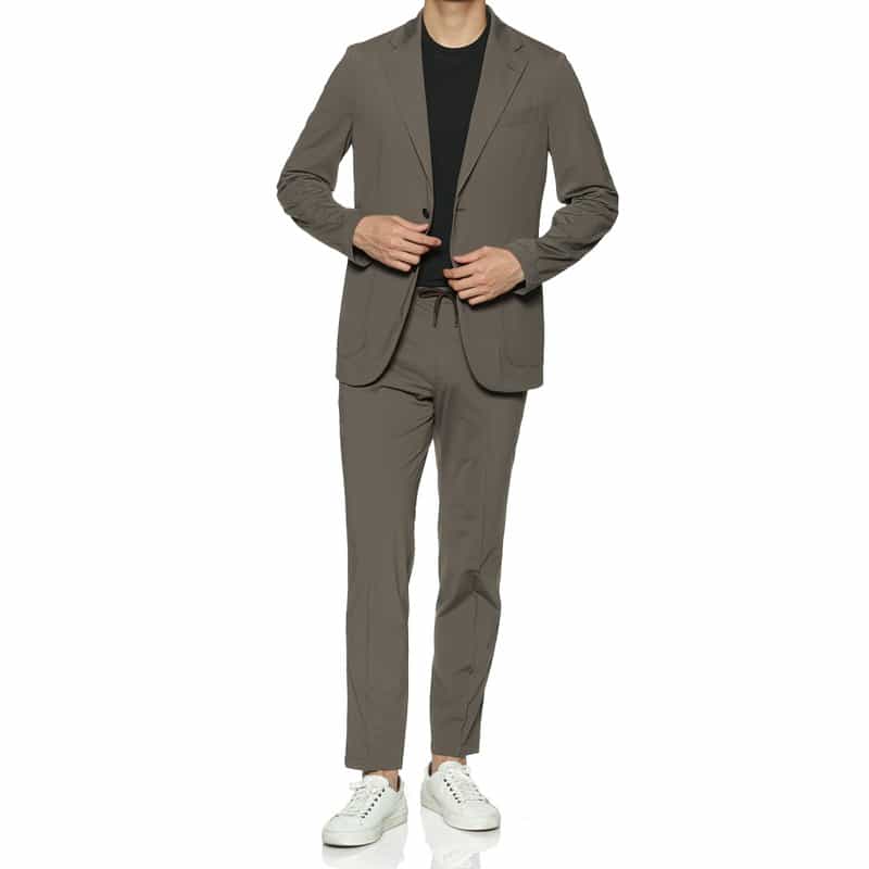 BARNEYS NEW YORK セットアップ ストレッチジャケット BROWN