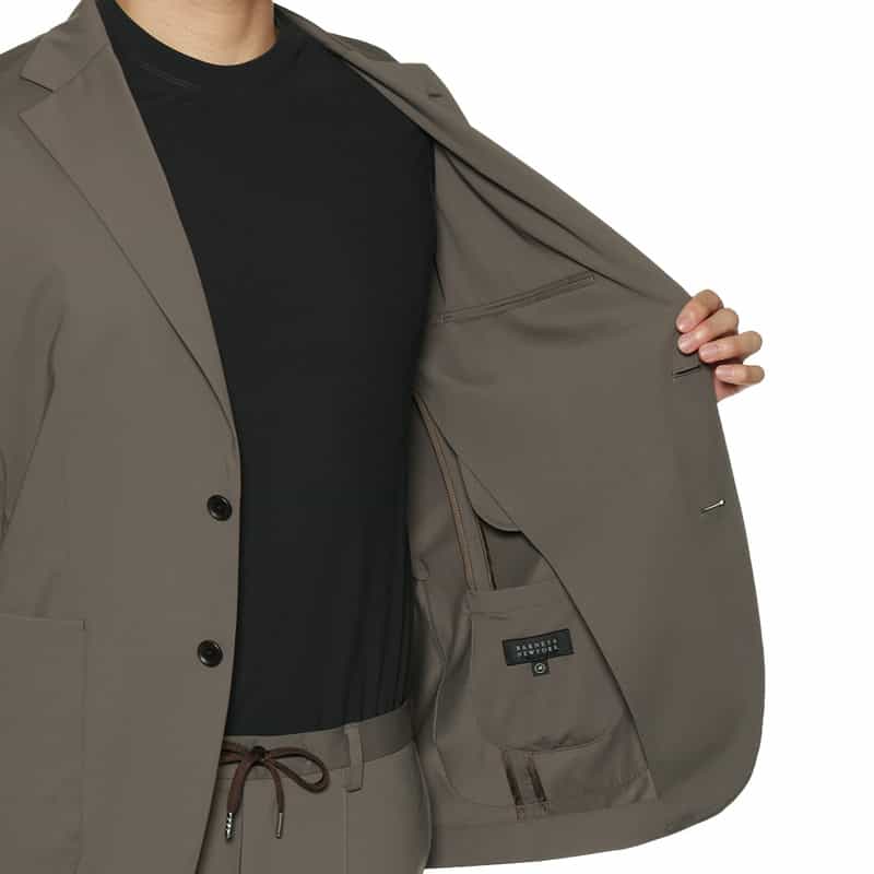 BARNEYS NEW YORK セットアップ ストレッチジャケット BROWN