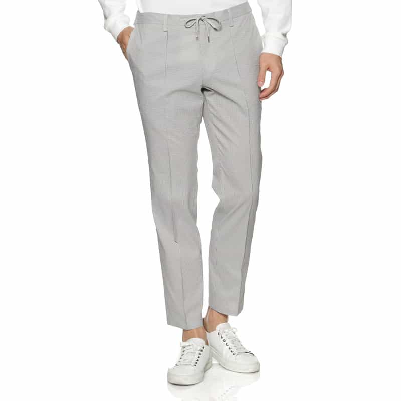 BARNEYS NEW YORK セットアップCOOLMAXサッカー素材パンツ LT BLUE