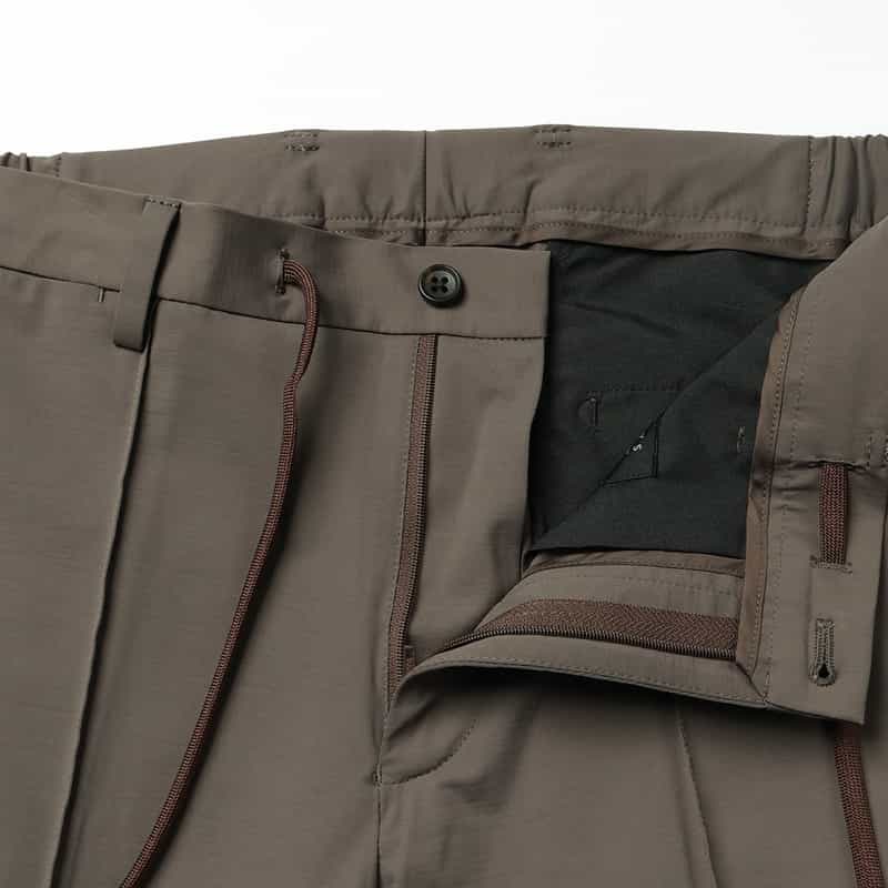 BARNEYS NEW YORK セットアップ ドローストリングイージーパンツ BROWN