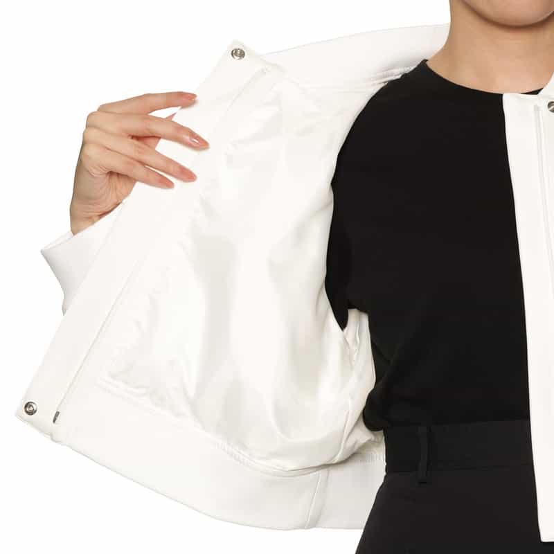 BARNEYS NEW YORK ジップアップブルゾン WHITE