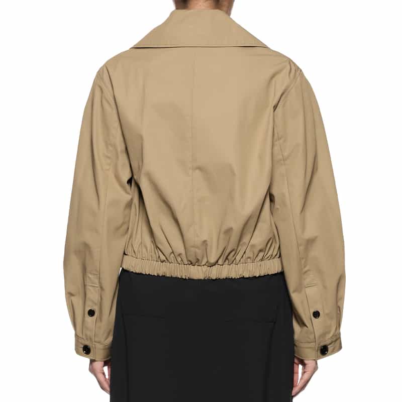 BARNEYS NEW YORK ショート丈トレンチ ギャザー ブルゾン BEIGE
