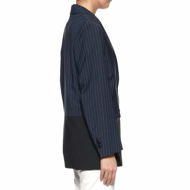 BARNEYS NEW YORK 切り替えオーバーサイズ ジャケット NAVY