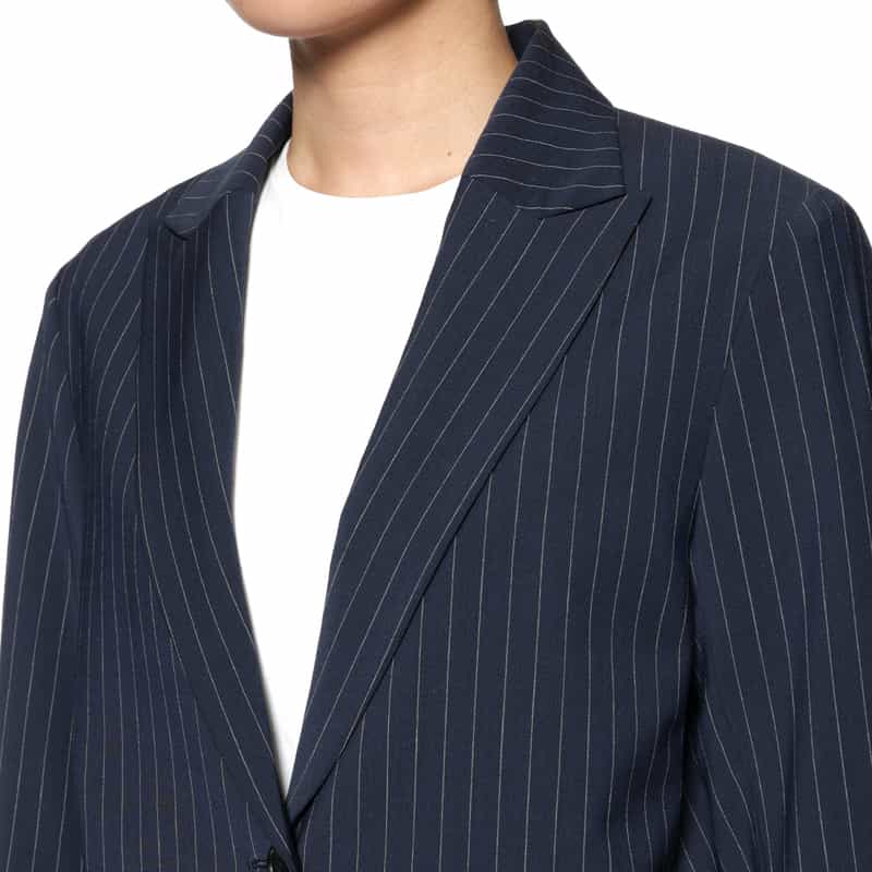 BARNEYS NEW YORK 切り替えオーバーサイズ ジャケット NAVY