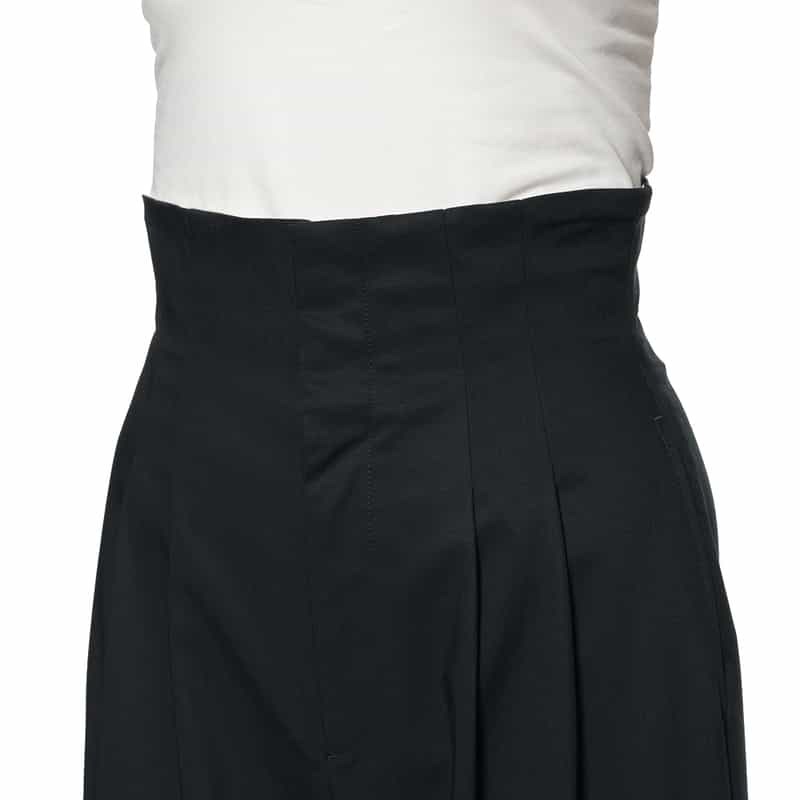 BARNEYS NEW YORK ウォッシャブル ツイルワイドシルエットパンツ NAVY