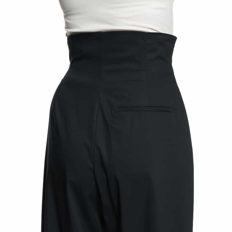 BARNEYS NEW YORK ウォッシャブル ツイルワイドシルエットパンツ NAVY