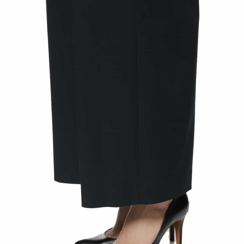 BARNEYS NEW YORK ウォッシャブル ツイルワイドシルエットパンツ NAVY