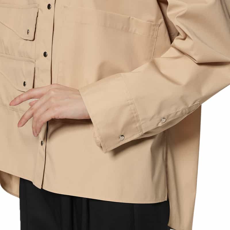 BARNEYS NEW YORK ウォッシャブルオーバーサイズシャツ BEIGE