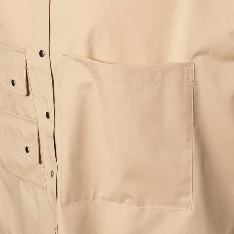 BARNEYS NEW YORK ウォッシャブルオーバーサイズシャツ BEIGE