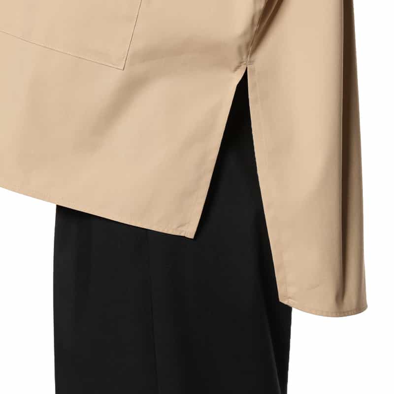 BARNEYS NEW YORK ウォッシャブルオーバーサイズシャツ BEIGE