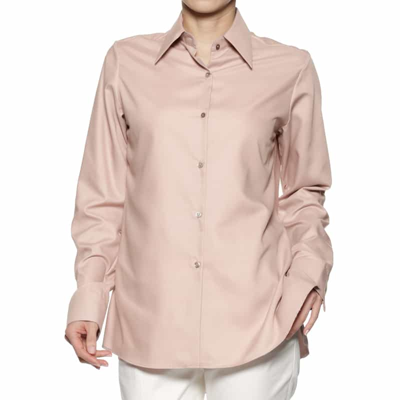 BARNEYS NEW YORK ウォッシャブル ロングシャツ PINK