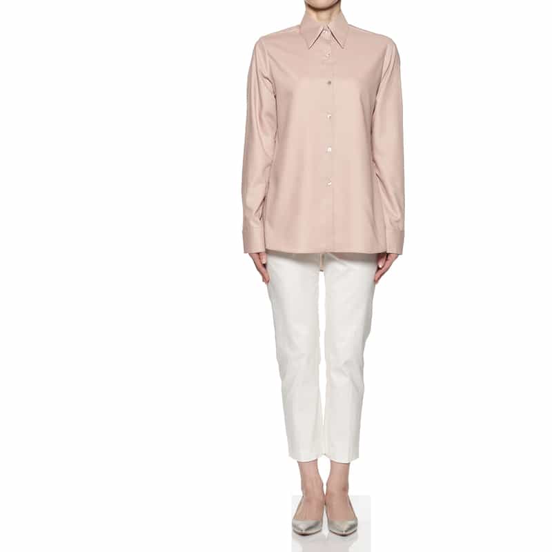 BARNEYS NEW YORK ウォッシャブル ロングシャツ PINK