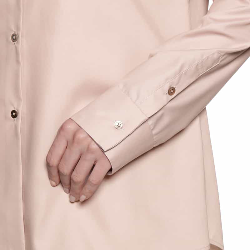 BARNEYS NEW YORK ウォッシャブル ロングシャツ PINK