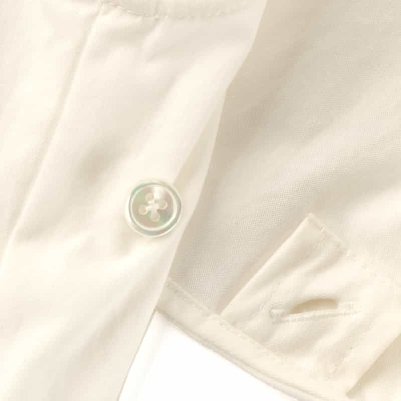 BARNEYS NEW YORK バンドカラー ドッキングシャツ WHITE