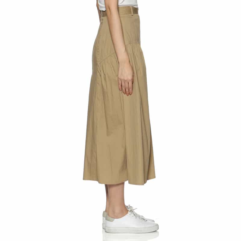 BARNEYS NEW YORK ウォッシャブル ティアードスカート BROWN