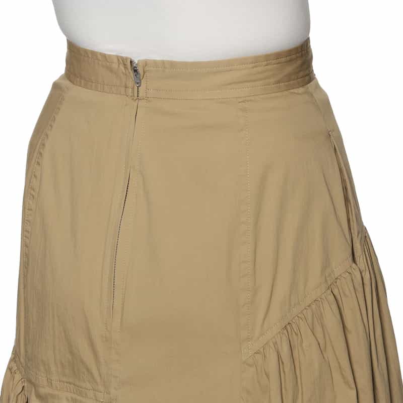 BARNEYS NEW YORK ウォッシャブル ティアードスカート BROWN