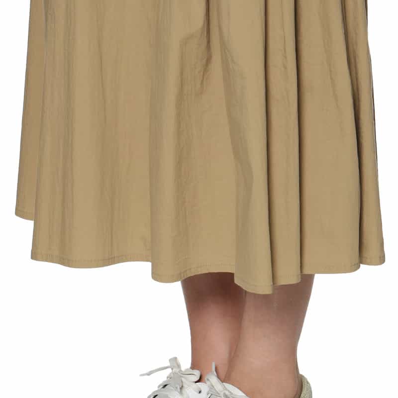 BARNEYS NEW YORK ウォッシャブル ティアードスカート BROWN
