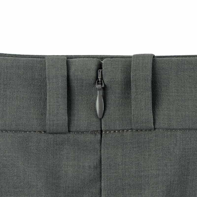 BARNEYS NEW YORK サイドファスナー プリーツスカート GRAY