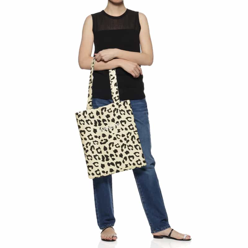 BARNEYS NEW YORK "BARNEYS" ロゴ入りパターントートバッグ BEIGE