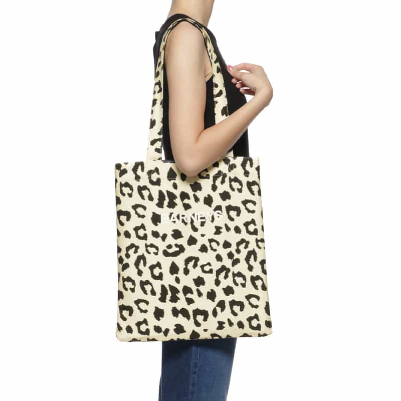 BARNEYS NEW YORK "BARNEYS" ロゴ入りパターントートバッグ BEIGE