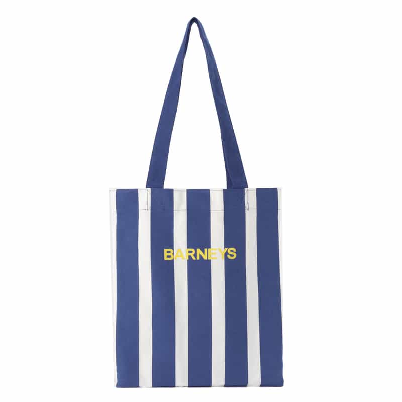 BARNEYS NEW YORK "BARNEYS" ロゴ入りパターントートバッグ BLUE