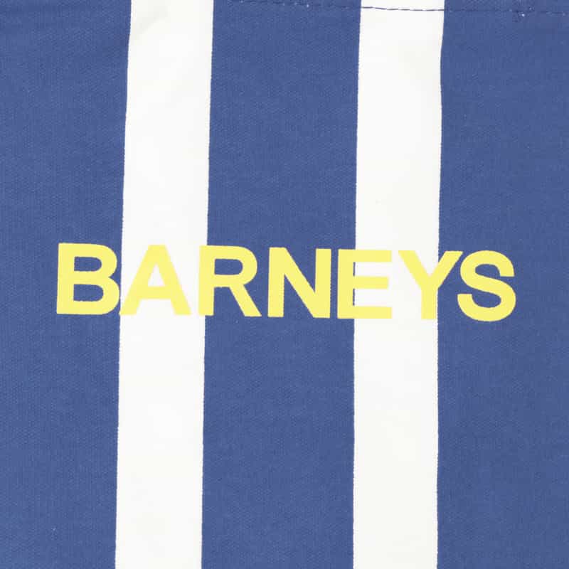 BARNEYS NEW YORK "BARNEYS" ロゴ入りパターントートバッグ BLUE