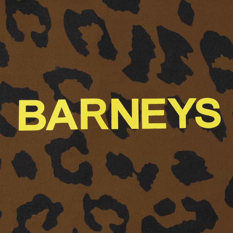 BARNEYS NEW YORK "BARNEYS" ロゴ入りパターントートバッグ BROWN