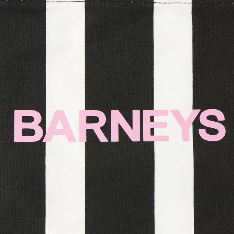 BARNEYS NEW YORK "BARNEYS" ロゴ入りパターントートバッグ BLACK