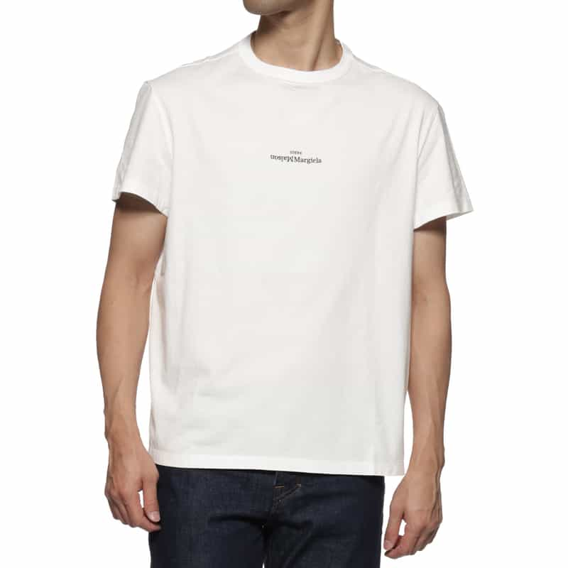 MAISON MARGIELA ロゴプリントTシャツ WHITE