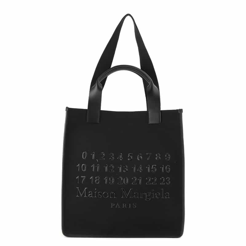 MAISON MARGIELA ロゴプリント ショッピングバッグ BLACK