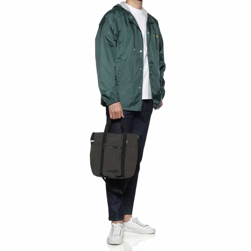 BARNEYS NEW YORK "BARNEYS" タグ付き2WAYトートバッグ DARK GRAY