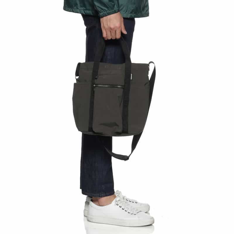 BARNEYS NEW YORK "BARNEYS" タグ付き2WAYトートバッグ DARK GRAY