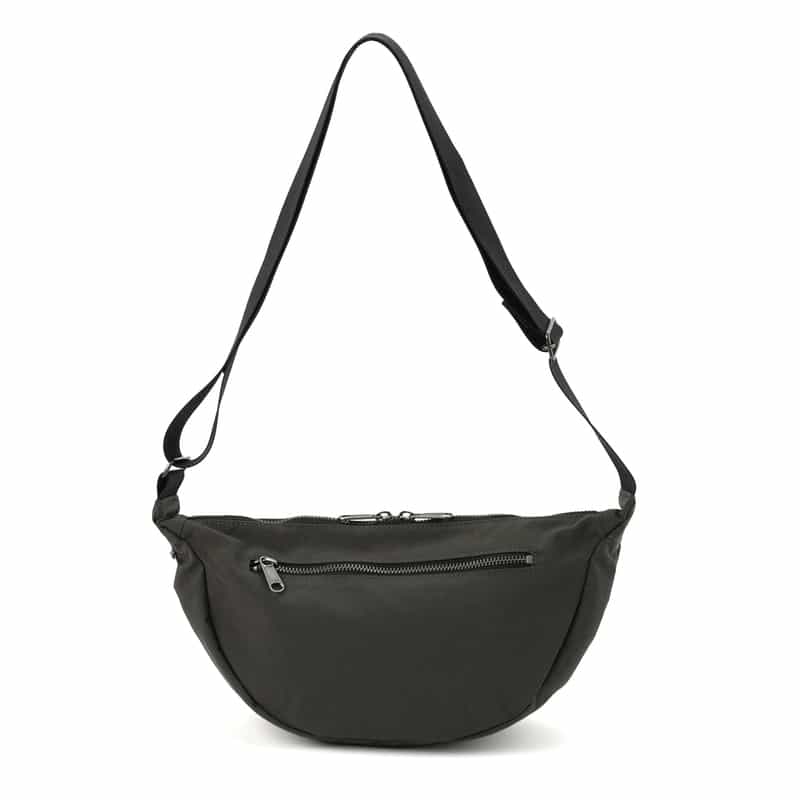 BARNEYS NEW YORK ハーフムーンショルダーバッグ DARK GRAY