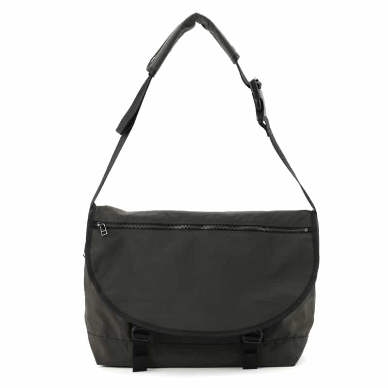 BARNEYS NEW YORK ジップポケット付きショルダーバッグ DARK GRAY