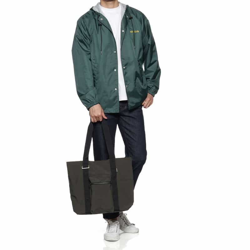 BARNEYS NEW YORK "BARNEYS" タグ付きトートバッグ DARK GRAY