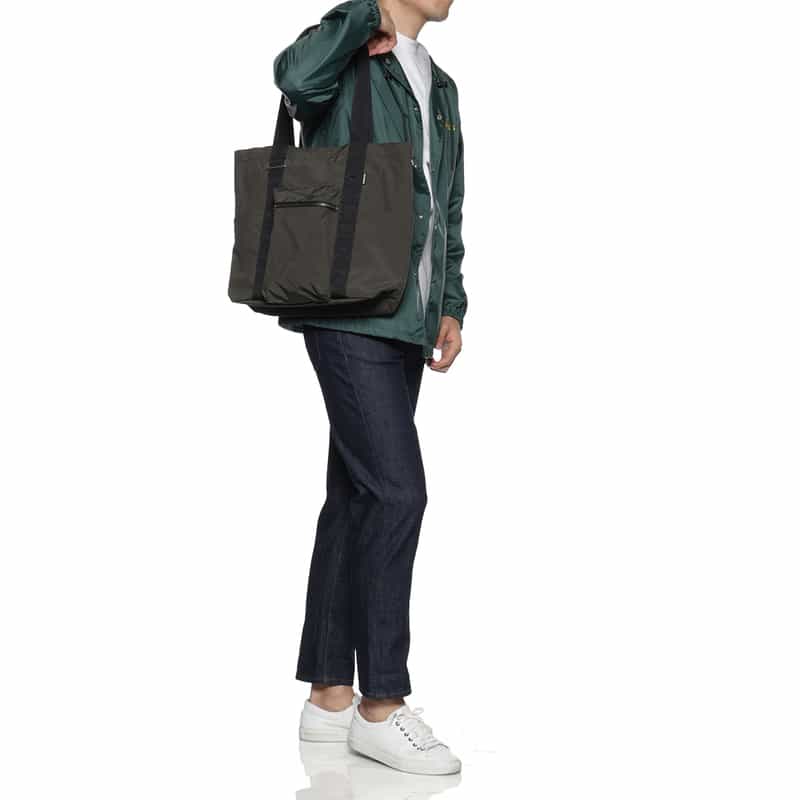 BARNEYS NEW YORK "BARNEYS" タグ付きトートバッグ DARK GRAY