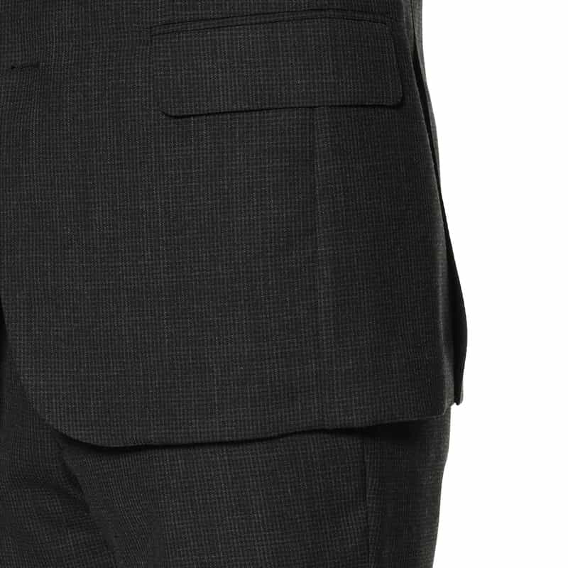 BARNEYS NEW YORK マイクロ千鳥柄スーツ "MADISON" DARK GRAY